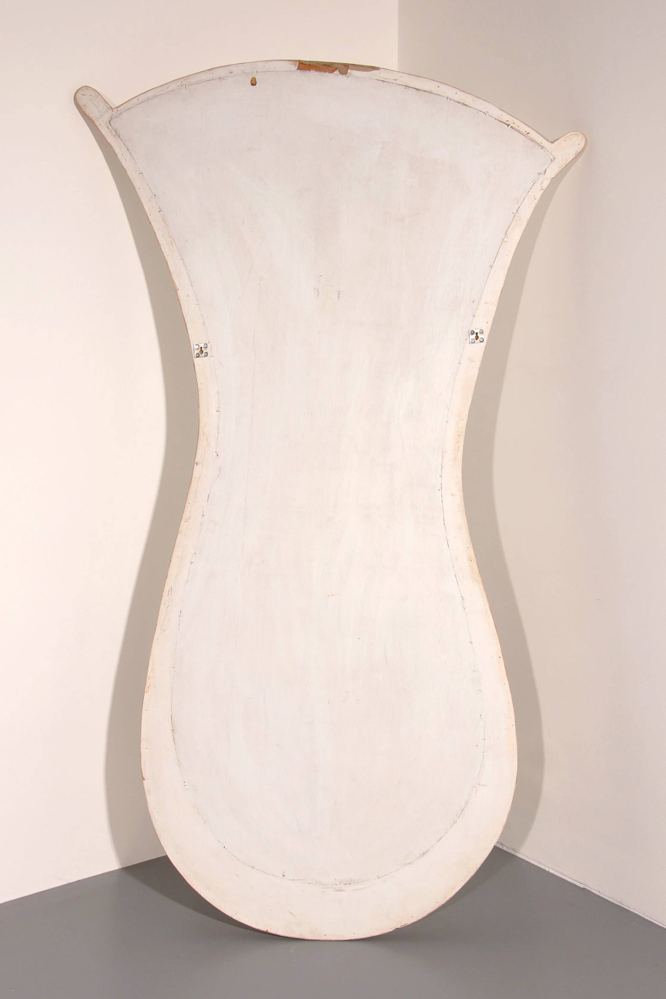 Very large monumental Italian travertine mosaic mirror, circa 1960