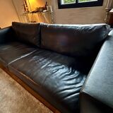 3-seater canapé in glazed calf leather