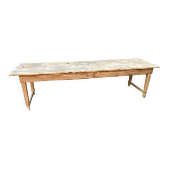 Table de ferme 300 cm en sapin 1900