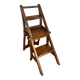 Chaise escabeau en bois