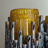 Brutalist chandelier by Marcello Fantoni for Fantoni Studio, Florence, Italy, 1960s.