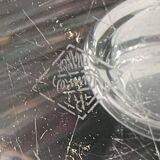 Large Purple Crystal Table Lamp, Signed by Vannes Le Chatel, France