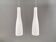 Hanging lamps in handmade/mouth-blown white Murano glass, Italy 1990s