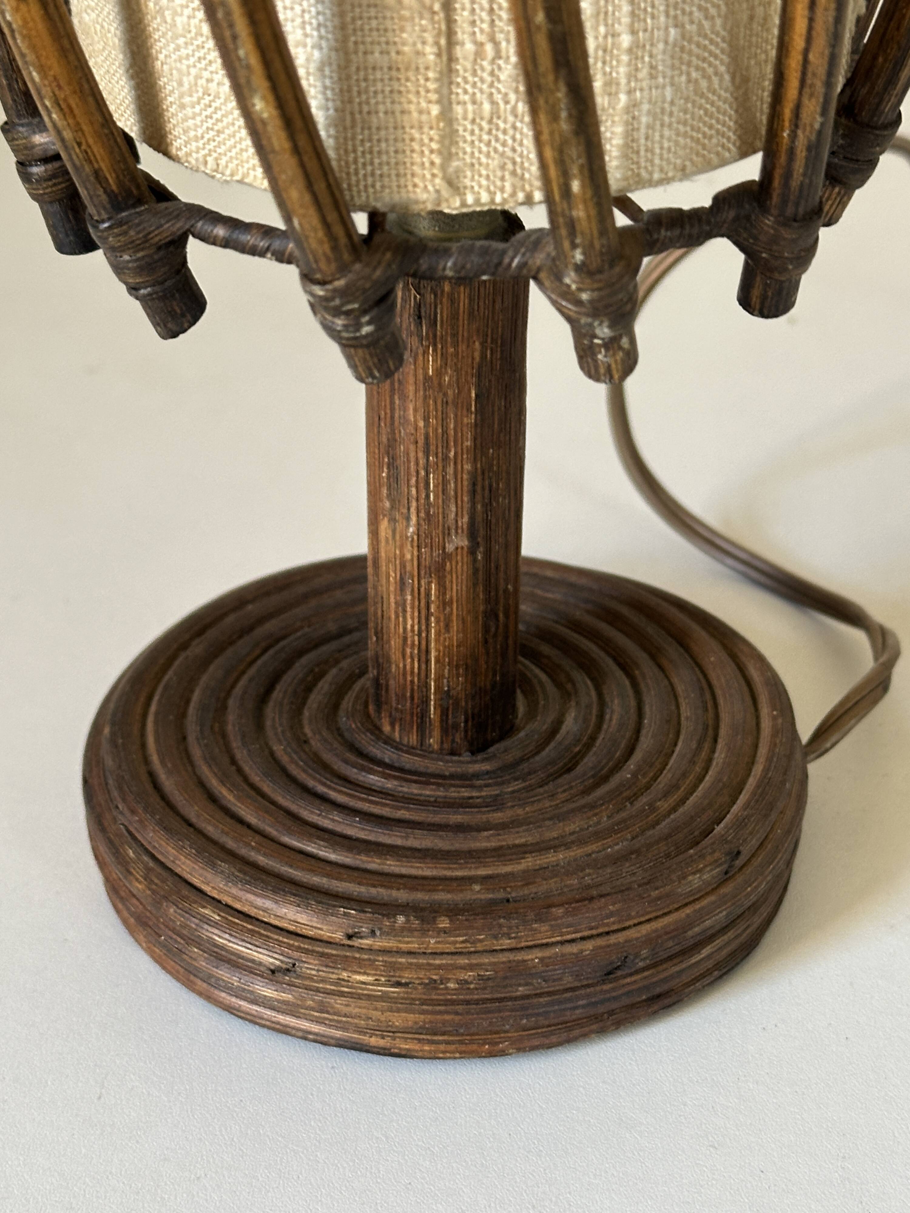 Vintage rattan lamp, 60s design