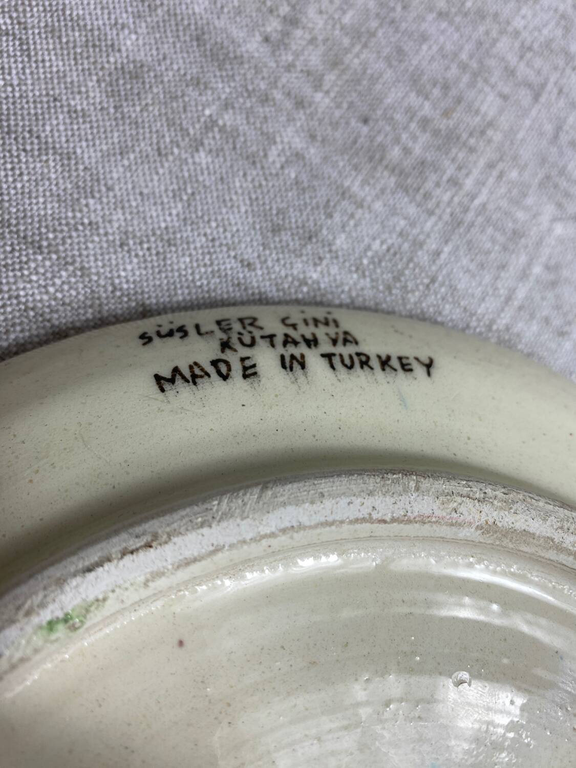 Kutahya Turkey Ceramic Plate