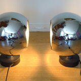 Pair of spherical table lamps circa 1970