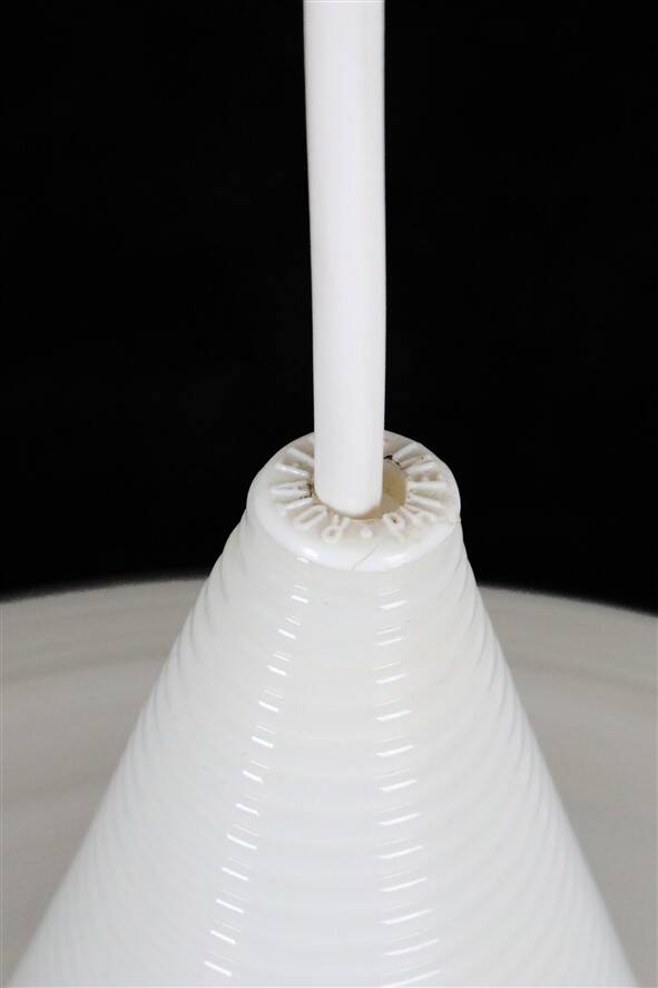 Lampe suspendue Rotaflex / Attribuée à John et Sylvia Reid / Teck / Design moderne du milieu du siècle / Années 1960