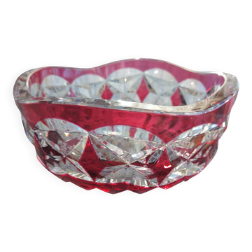 Val Saint Lambert Cup – Double red crystal – Signed