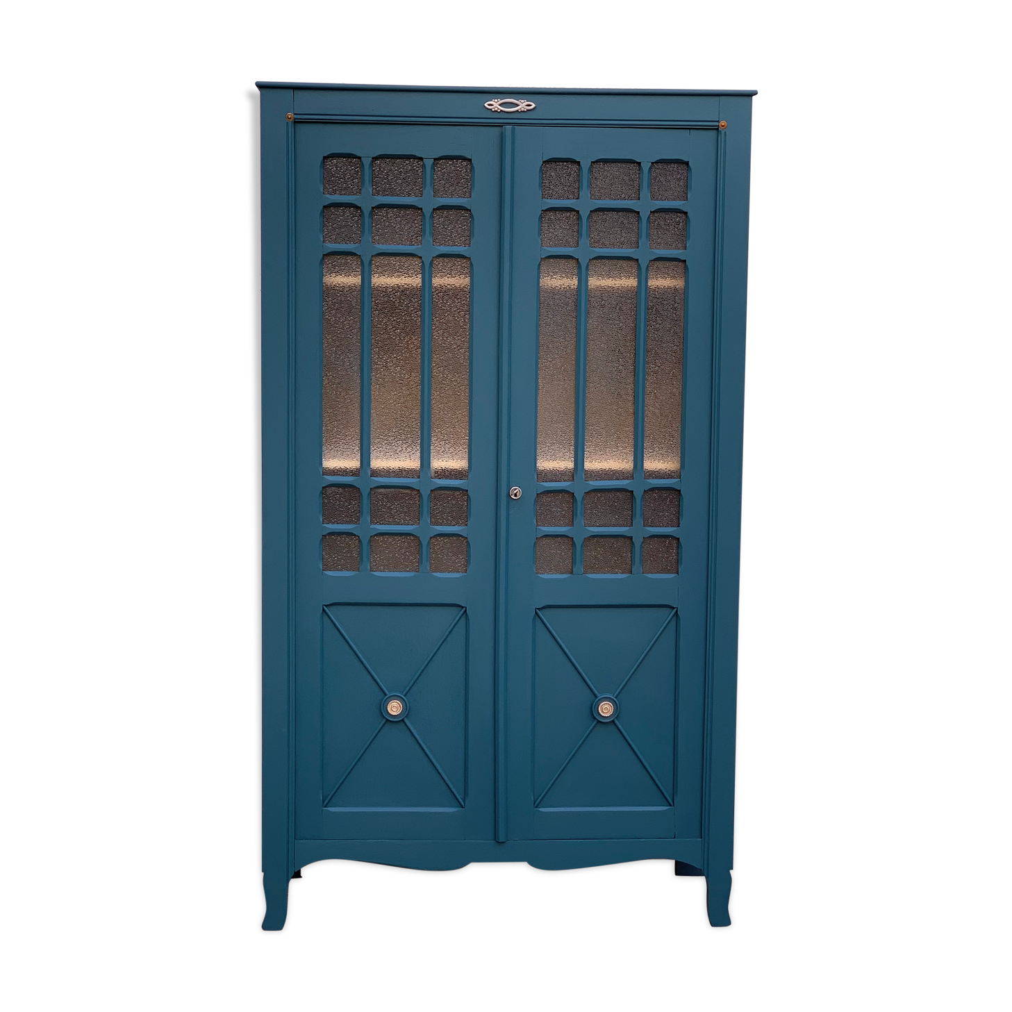 Glass-glazed Parisian wardrobe 1950