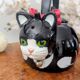 Vintage enamelled metal cat teapot