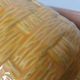 Digoin Sarreguemines barbotine pitcher with wicker decor