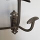 Tin wall patere has 3 hooks