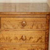 Large Victorian chest of drawers in solid pine from around 1880.
