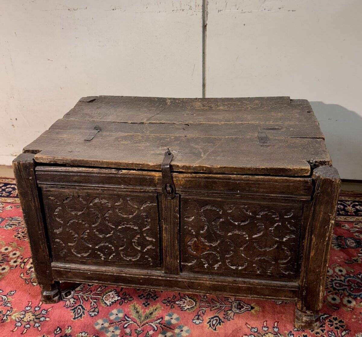 Asia 18th century: carved wooden chest