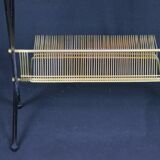 Black metal and brass side table brand Jarden
