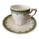 Green decorative cup Limoge porcelain