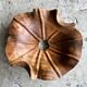 Small pendant light in corrugated teak leaf (Small D:30 H:20)