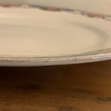 8 colorful flat plates Digoin Sarreguemines 20th century