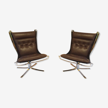 Pair of Facon armchairs by Sigurd Ressell