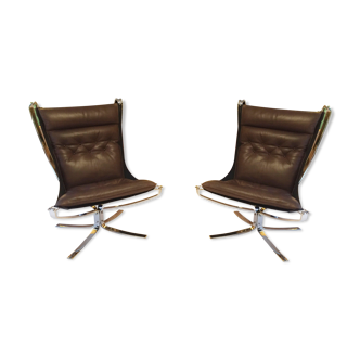 Pair of Facon armchairs by Sigurd Ressell