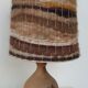 Sandstone lamp, wool lampshade, 50s/60s