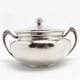 Art Nouveau sugar bowl, silver-plated brass, Norblin, Poland, 1920s