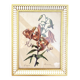 Antique gilt metal frame with flower engraving