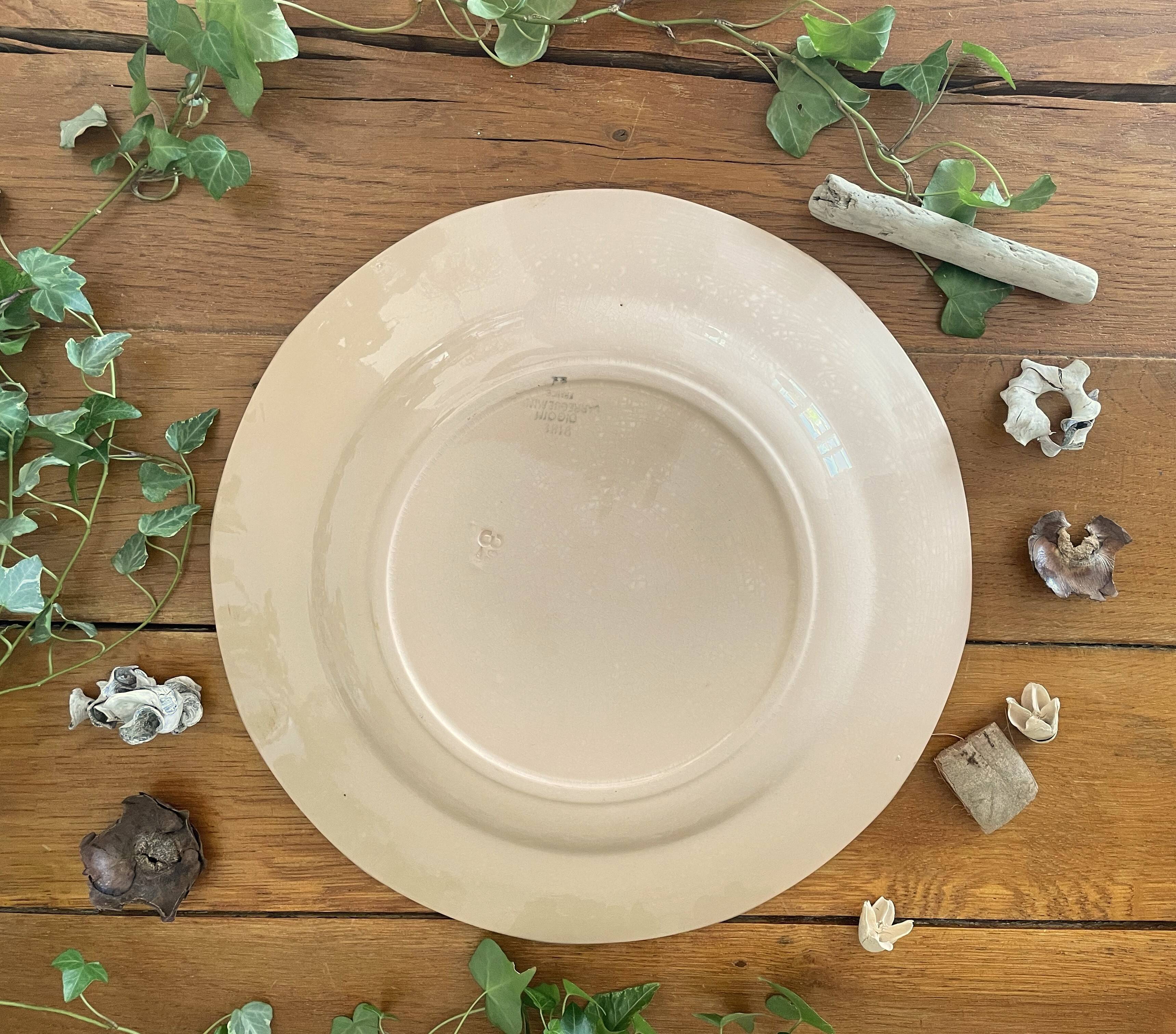 Large antique serving dish in Sarreguemines earthenware.