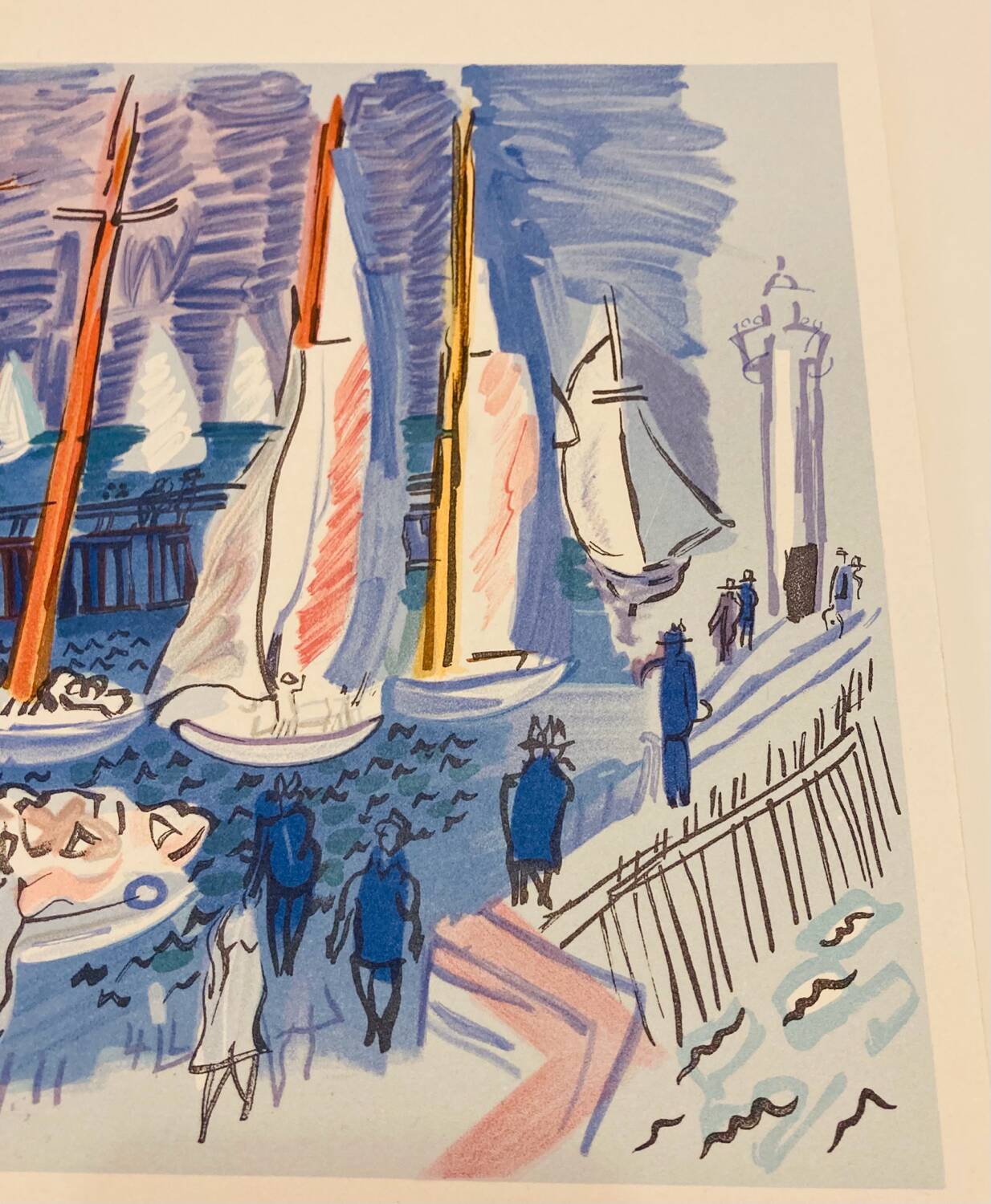 Raoul dufy (d’après) - lithographie « la régate »