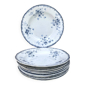 Assiettes creuses en terre de fer Emile Bourgeois Paris