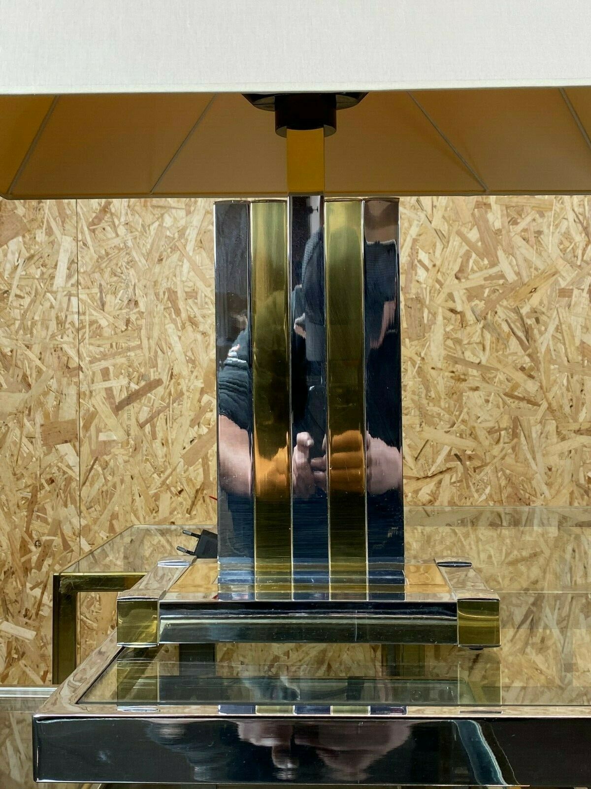 Table lamp for lumica braas & chrome