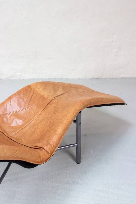 Vintage IKEA Skye Lounger Easy Chair Leather 90s