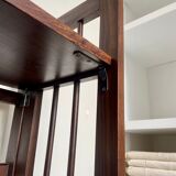 Dark wood folding bookcase 4 shelves