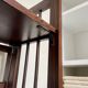 Dark wood folding bookcase 4 shelves