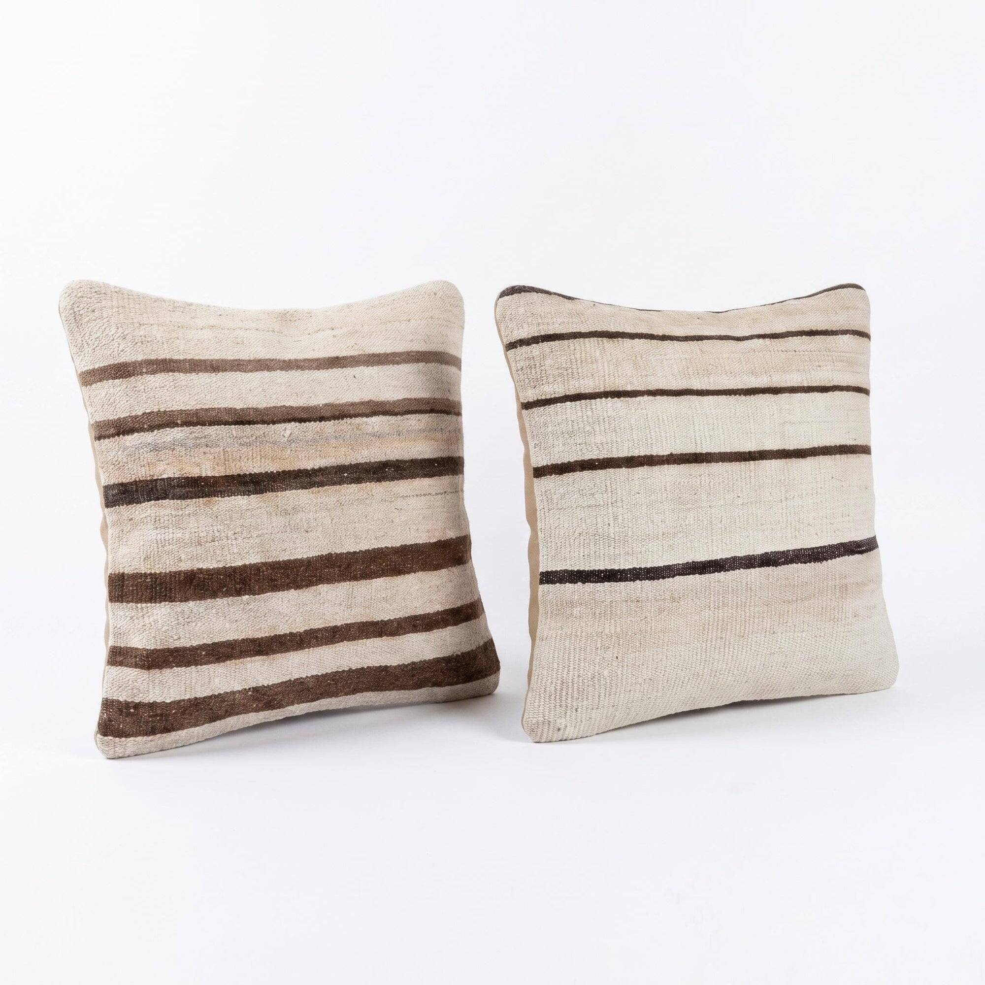 Set of 2 vintage kilim cushion covers 48x51 cm