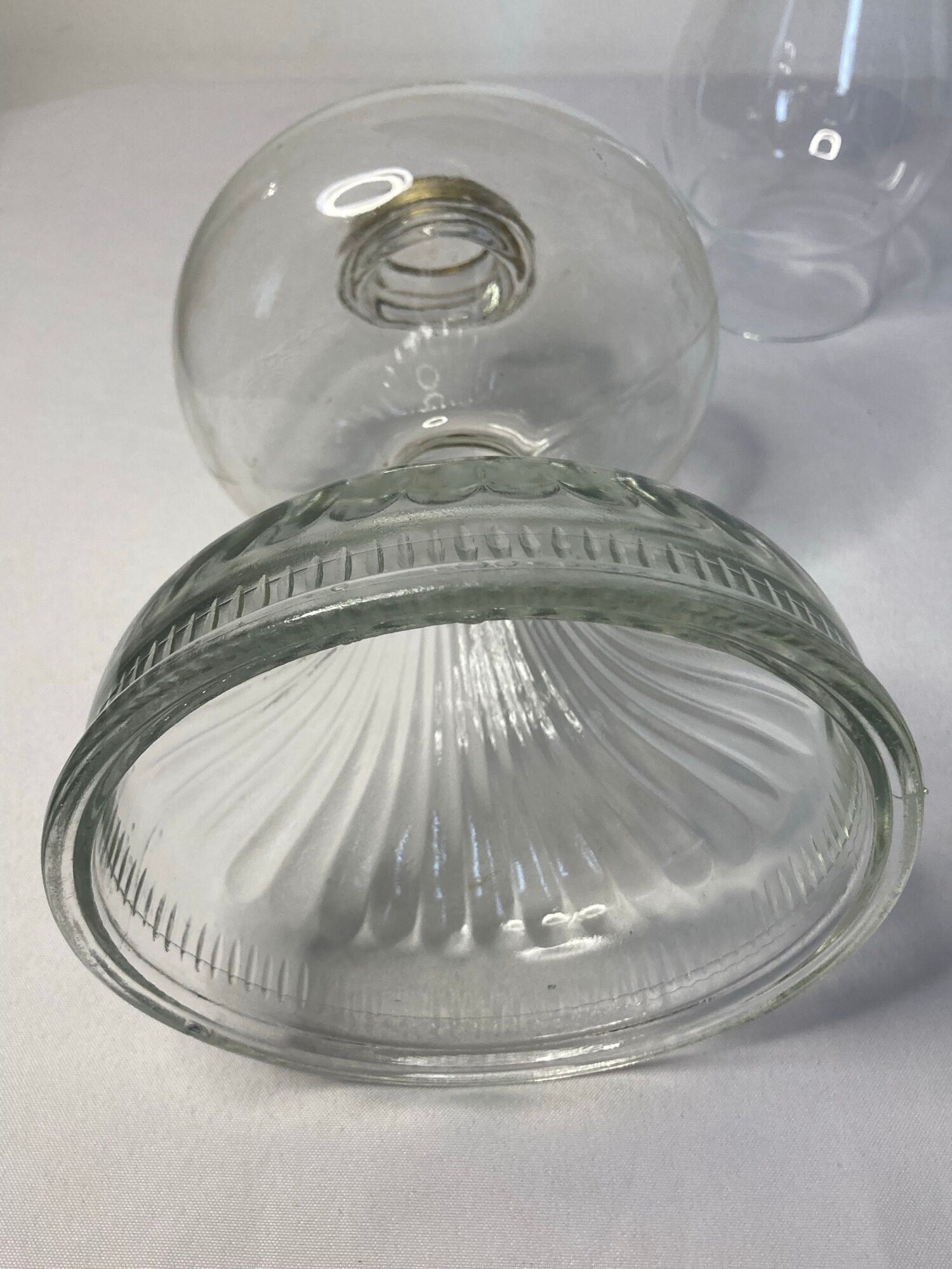 Old kerosene lamp Eagle USA glass brass XXth
