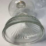 Old kerosene lamp Eagle USA glass brass XXth
