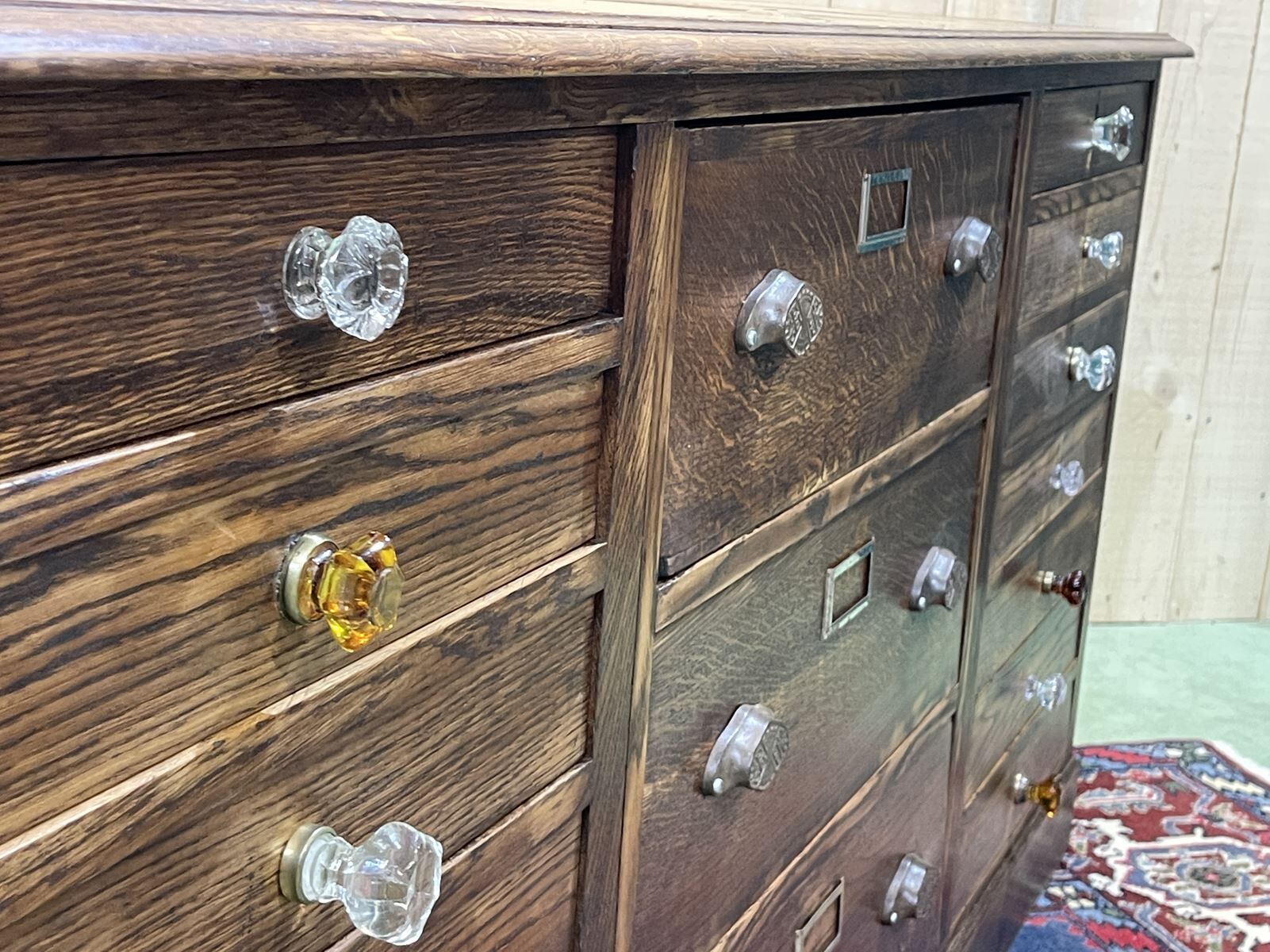 Oak store counter from the 1930s