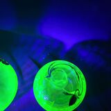 Carafe and sugar bowl in ouraline, Legras/Baccarat