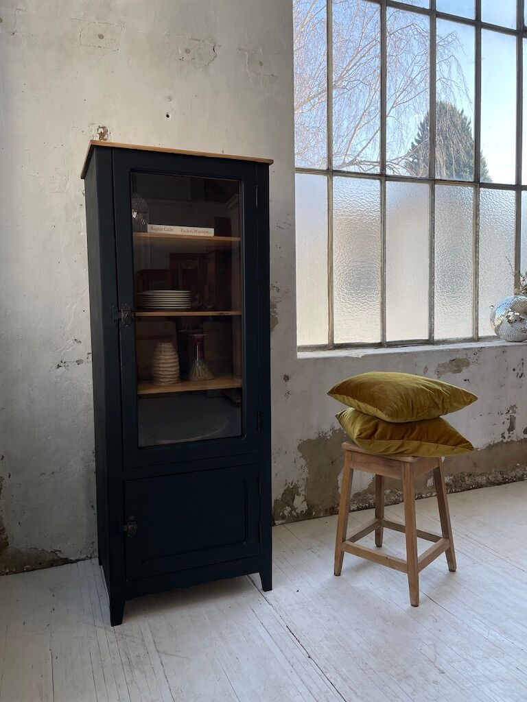 Old black storage window