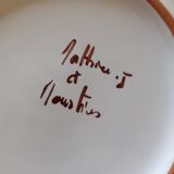 Decorative plate in moustiers earthenware