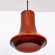 Dark red glass pendant light by Viktor Berndt for Flygsfors Sweden 1960s