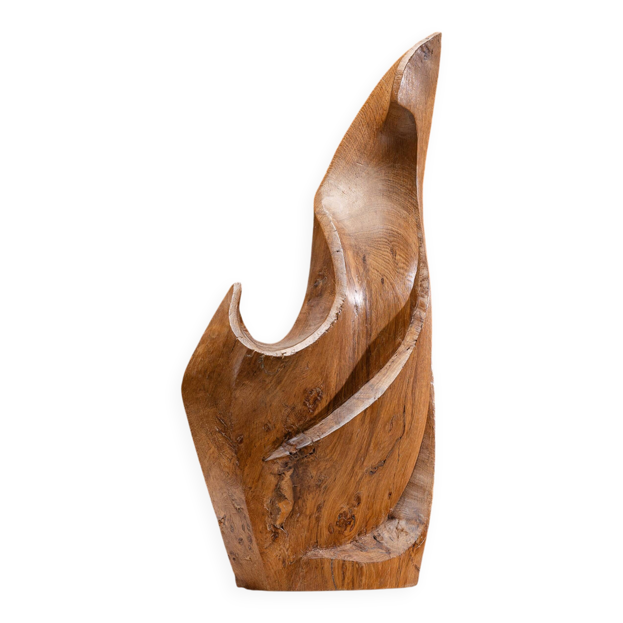 Sculptural form in solid elm