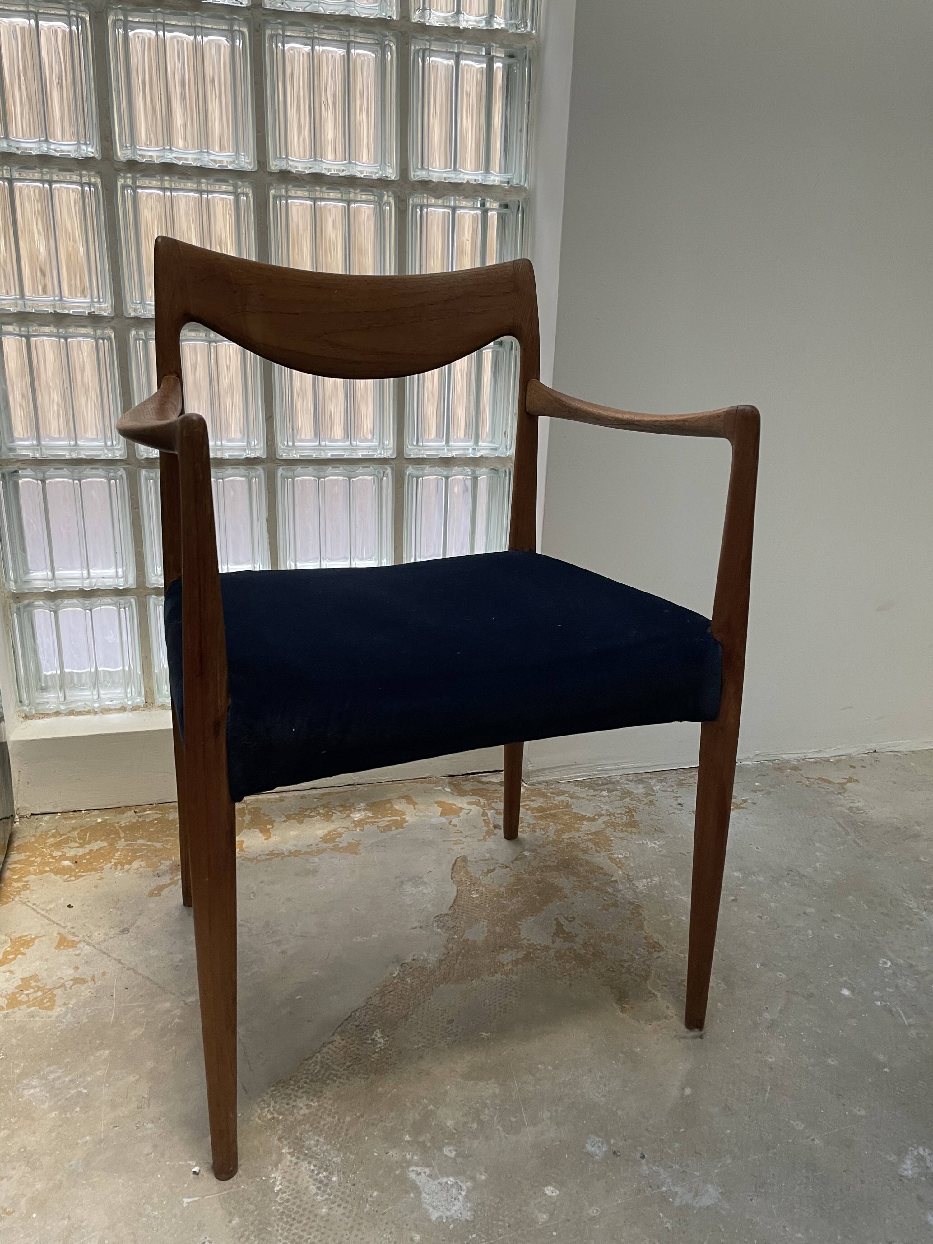 Fauteuils de Salle à Manger Modèle 56 en Teck par Niels O.Møller, 1960