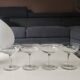 Lot of 4 Art Deco champagne coupes / Verreries de Doyen. Half crystal.