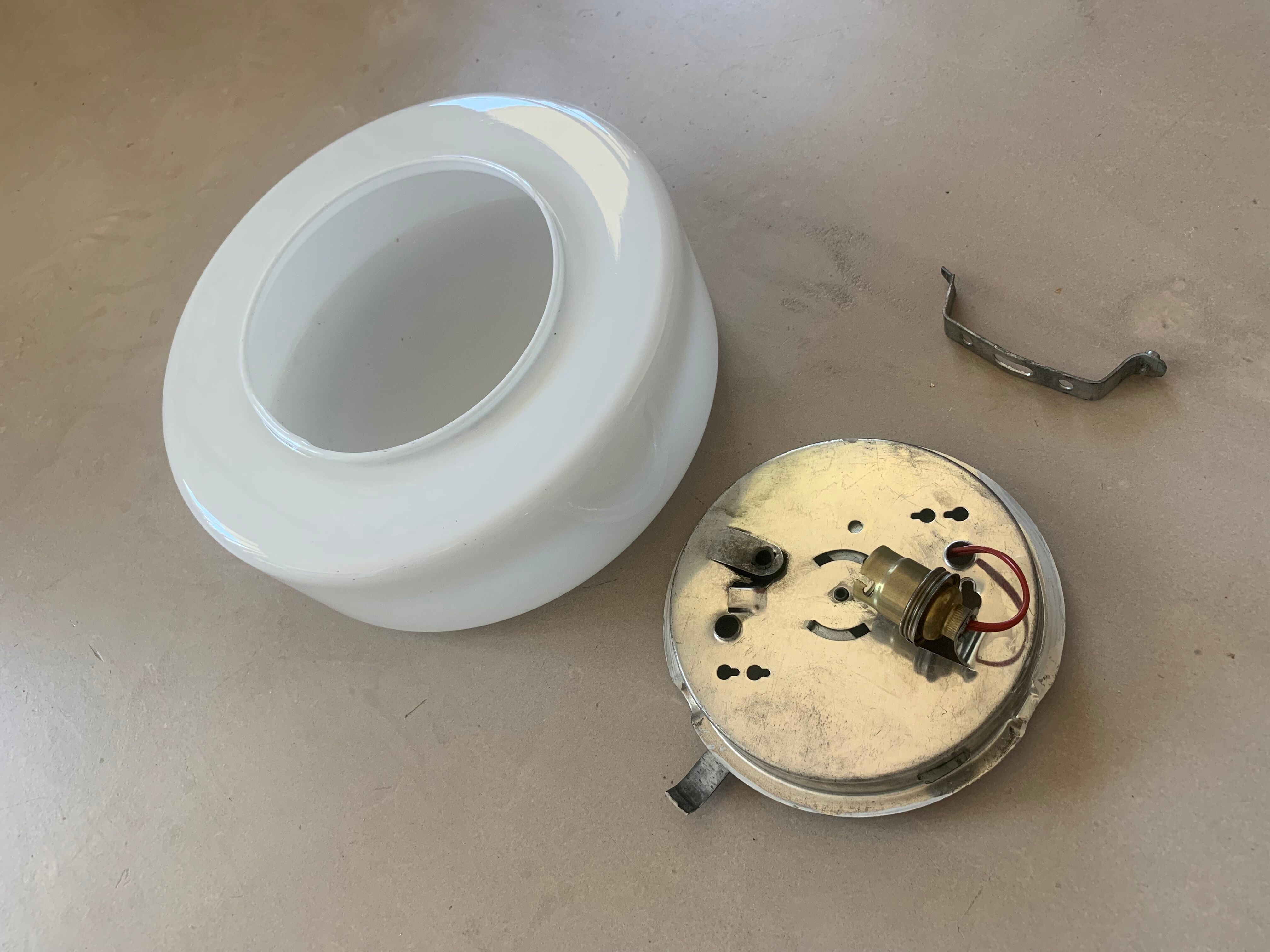 Ceiling lamp opaline D28cm