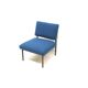 3x Vintage blue armchairs from the 1970s