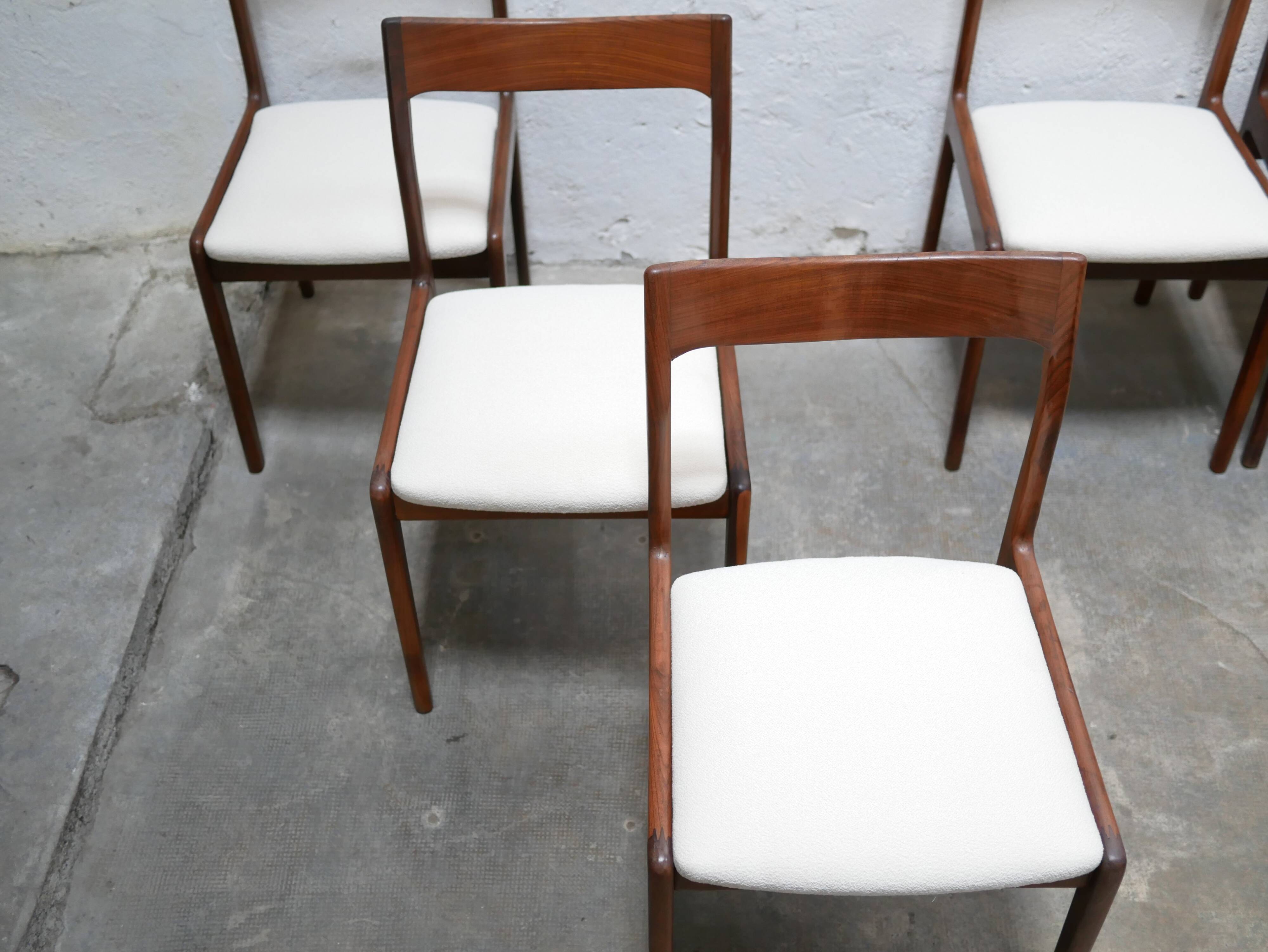 Set of 6 vintage Scandinavian teak chairs