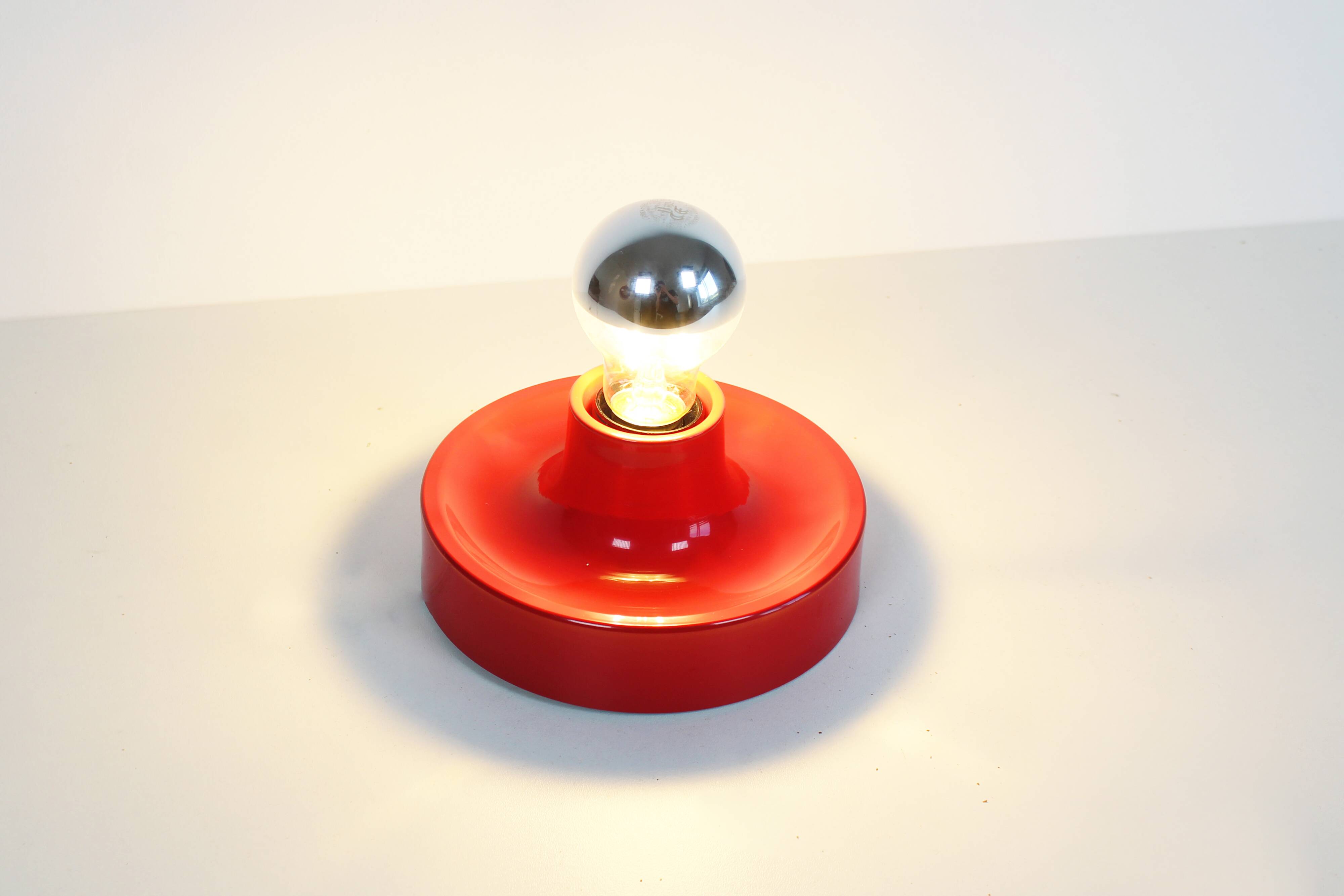 Pair of petite Disc sconces selected by Charlotte Perriand for Les Arcs