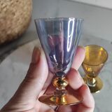 Harlequin blown crystal glasses